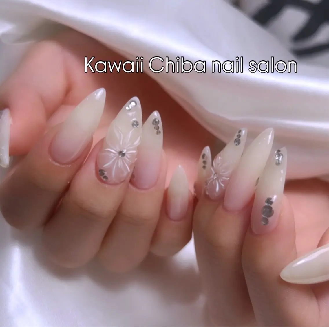 ネイル 長さ出し フレンチネイル ジェルネイル ガーリー 韓国ネイル Kawaii Chiba nailのネイルデザイン