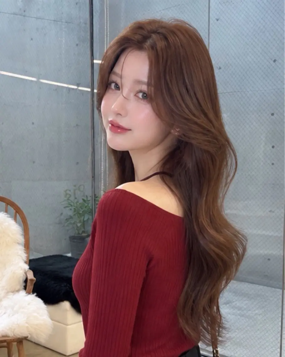 ロング ハッシュカット 韓国風ヘア レイヤーカット トリートメント カット pia 薬院のヘアスタイル