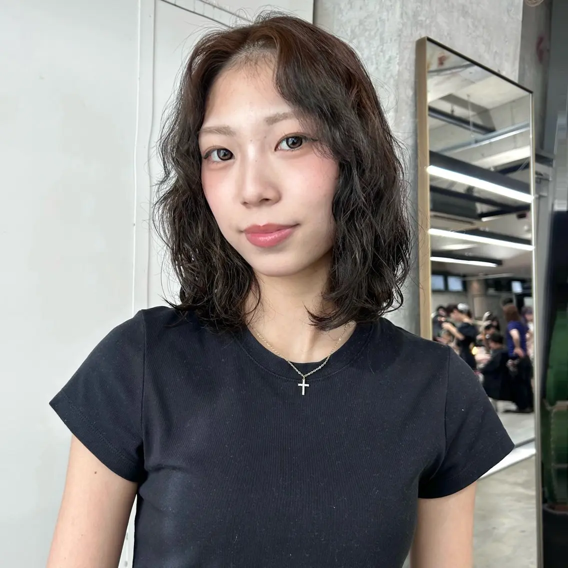 ミディアム パーマ ミディアムパーマ カット パーマ 伊藤ほのか/パーマ /ダブルカラーのヘアスタイル
