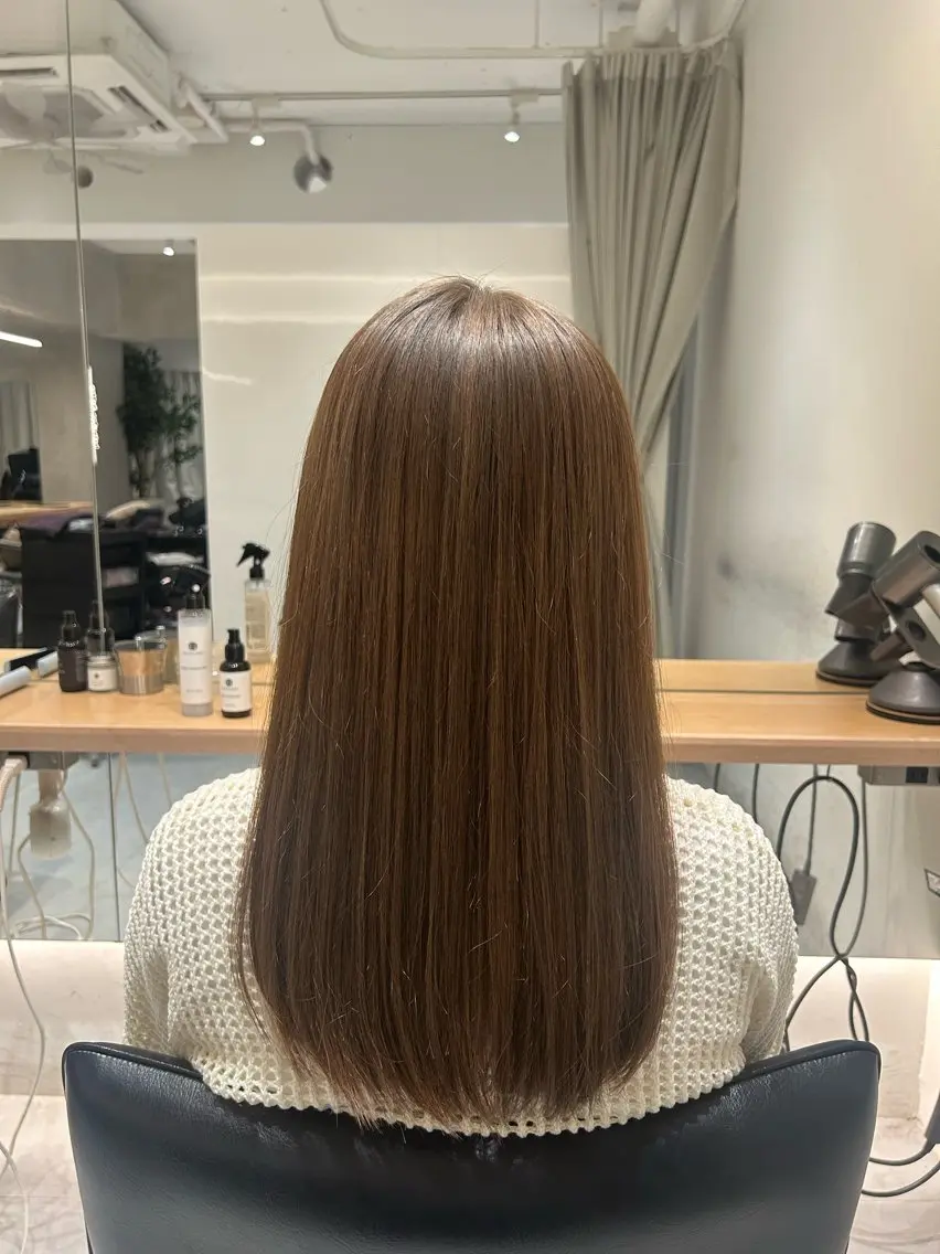 カラー ベージュカラー ブリーチ ダブルカラー ミルクティーベージュ ブリーチなしカラー 透明感カラー 🎀➳ かのんのヘアスタイル