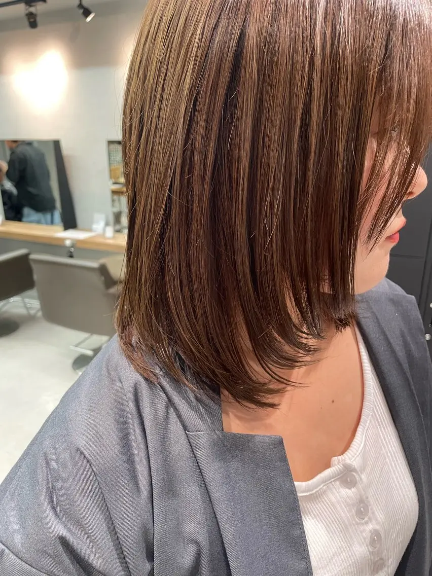 セミロング カラー カット ヘアカラー トリートメント ヘッドスパ ヘアセット モデル様募集中 /REIRIのヘアスタイル