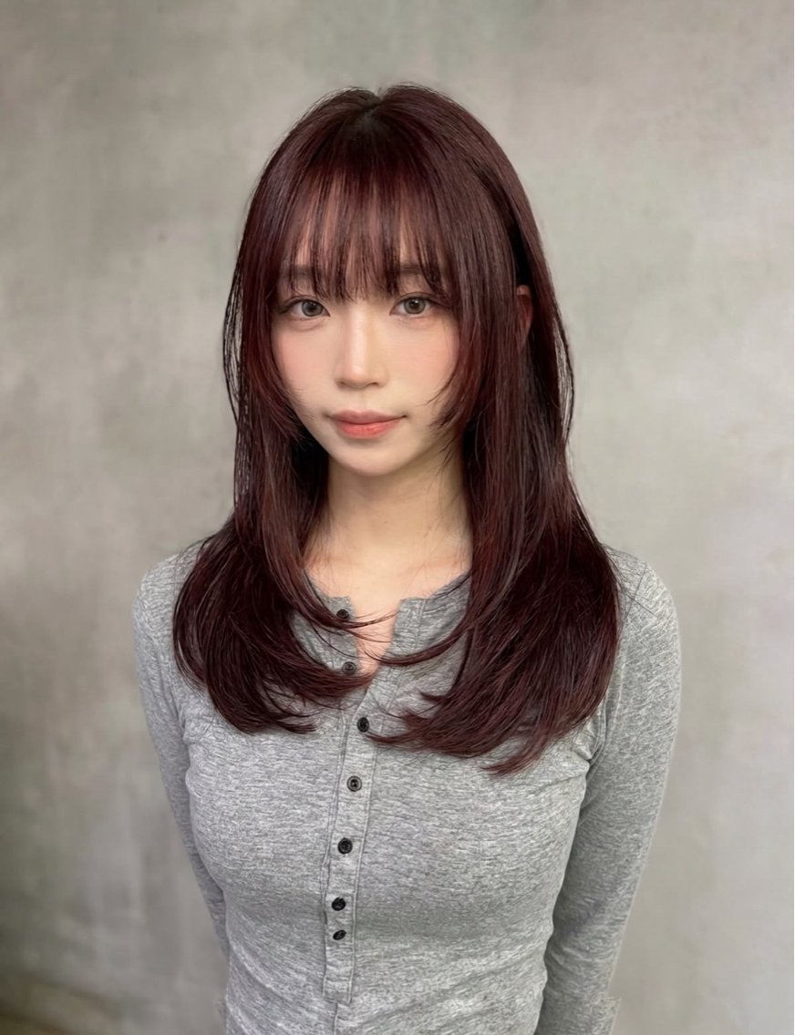 セミロング トレンドカラー✨髪質 改善✨羽柴幸生のヘアスタイル