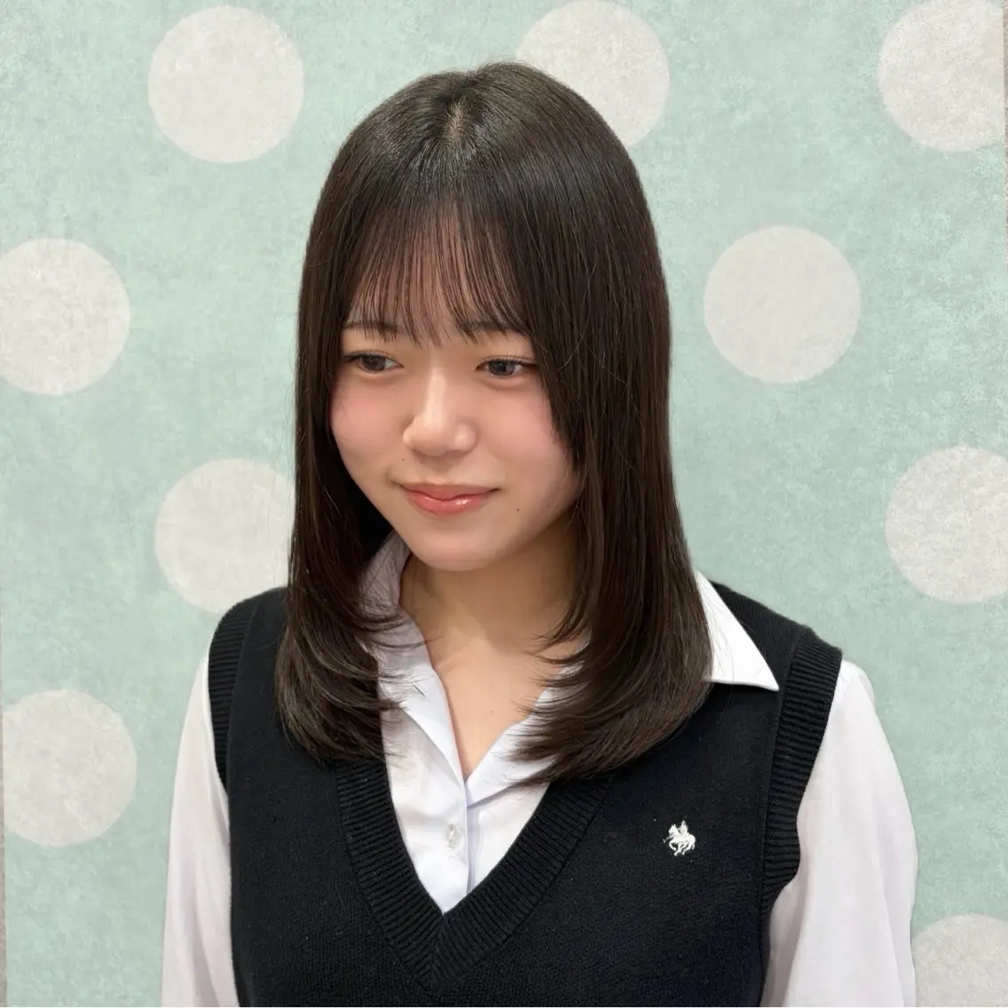 ミディアム 顔周りカット 縮毛矯正 ⟡.· 夏妃 .·⟡のヘアスタイル