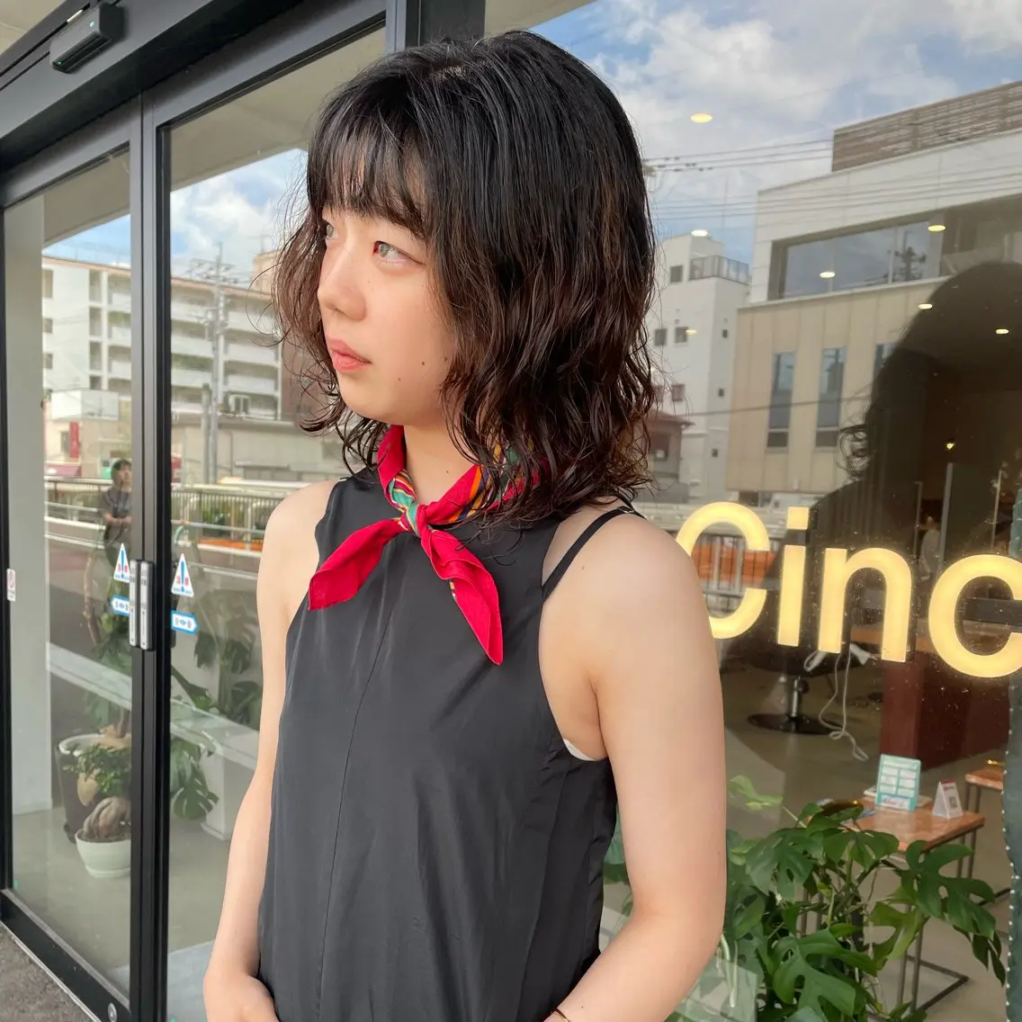 ミディアム パーマ ミディアムパーマ ニュアンスパーマ 北九州美容室 🕊️わかな✂︎のヘアスタイル