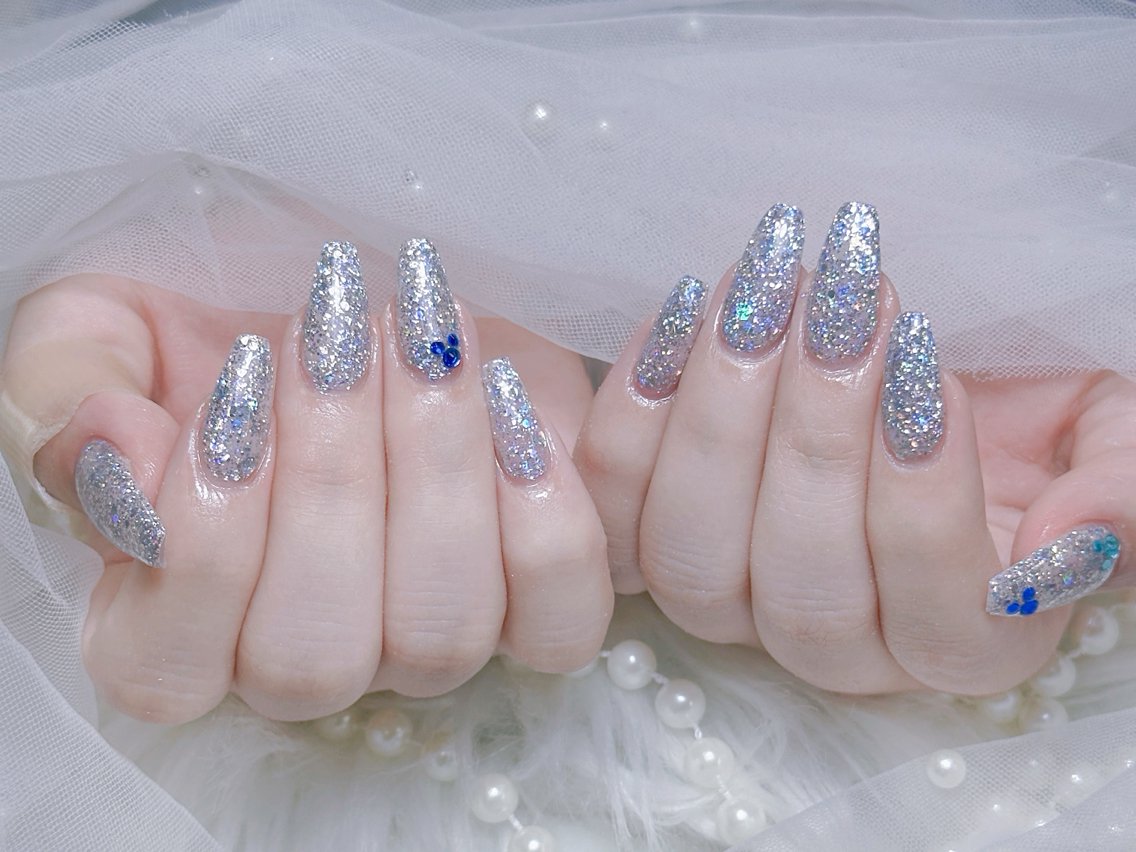 ネイル チークネイル 長さ出し フラッシュネイル フレンチネイル グラデーション ハンドネイル AN NAIL 高田馬場のネイルデザイン