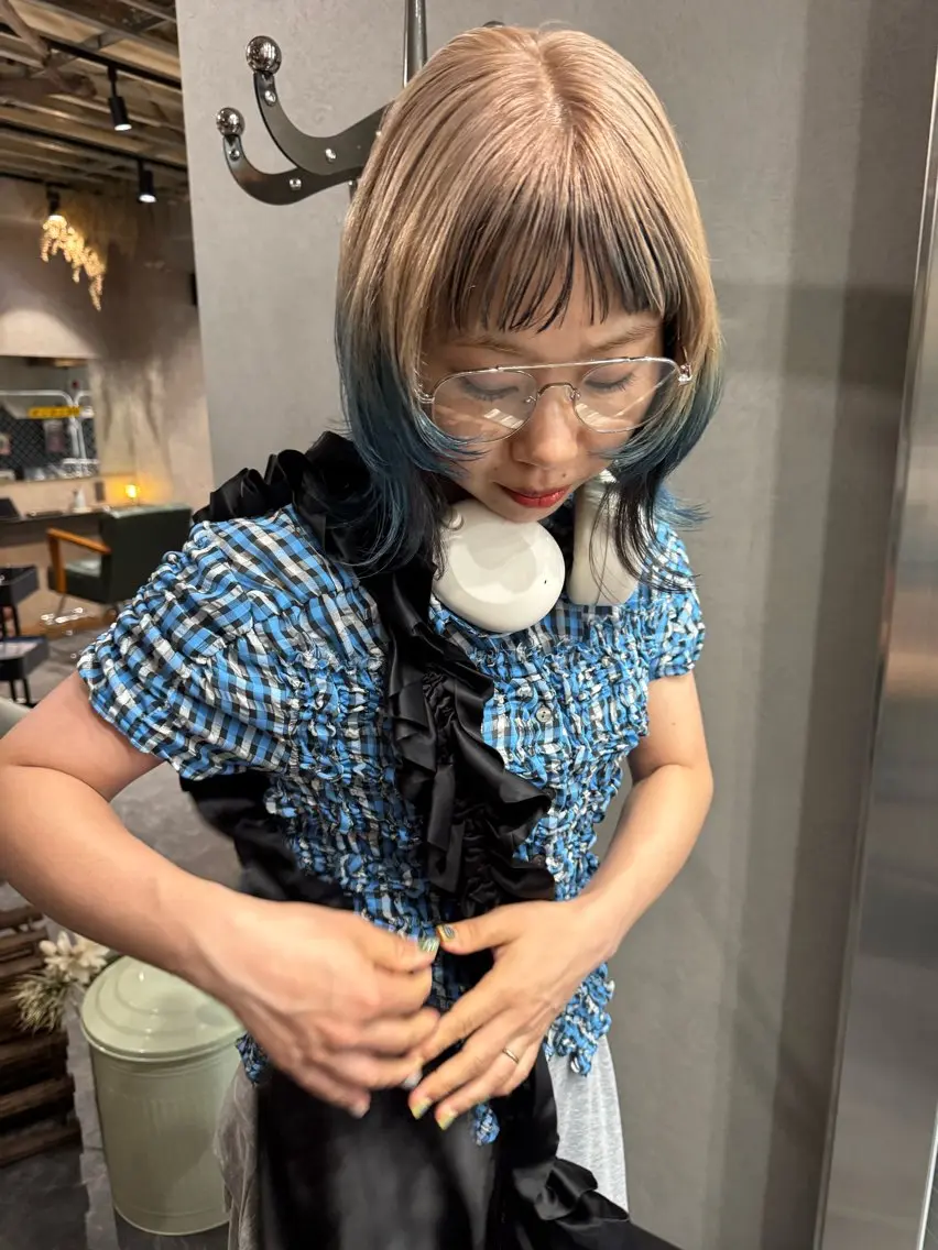 セミロング カラー パーマ ヘアアレンジ カット ヘアカラー 心斎橋美容室 Junのヘアスタイル