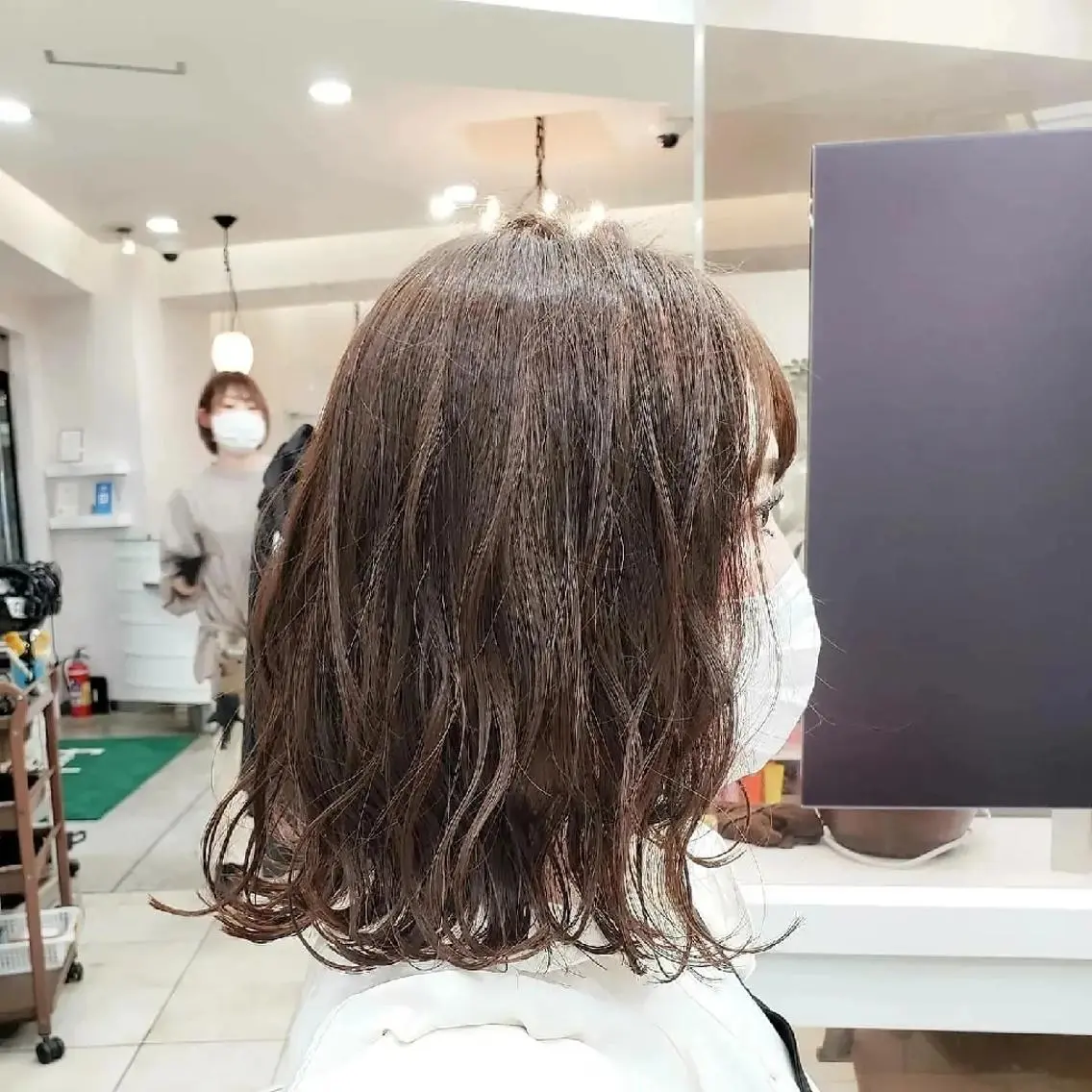 ミディアム カラー イルミナカラー 髪質改善 似合わせカット 縮毛矯正 トリートメント カット ヘアカラー トリートメント ボブ・ロブ　福田 泰久✂️✨のヘアスタイル