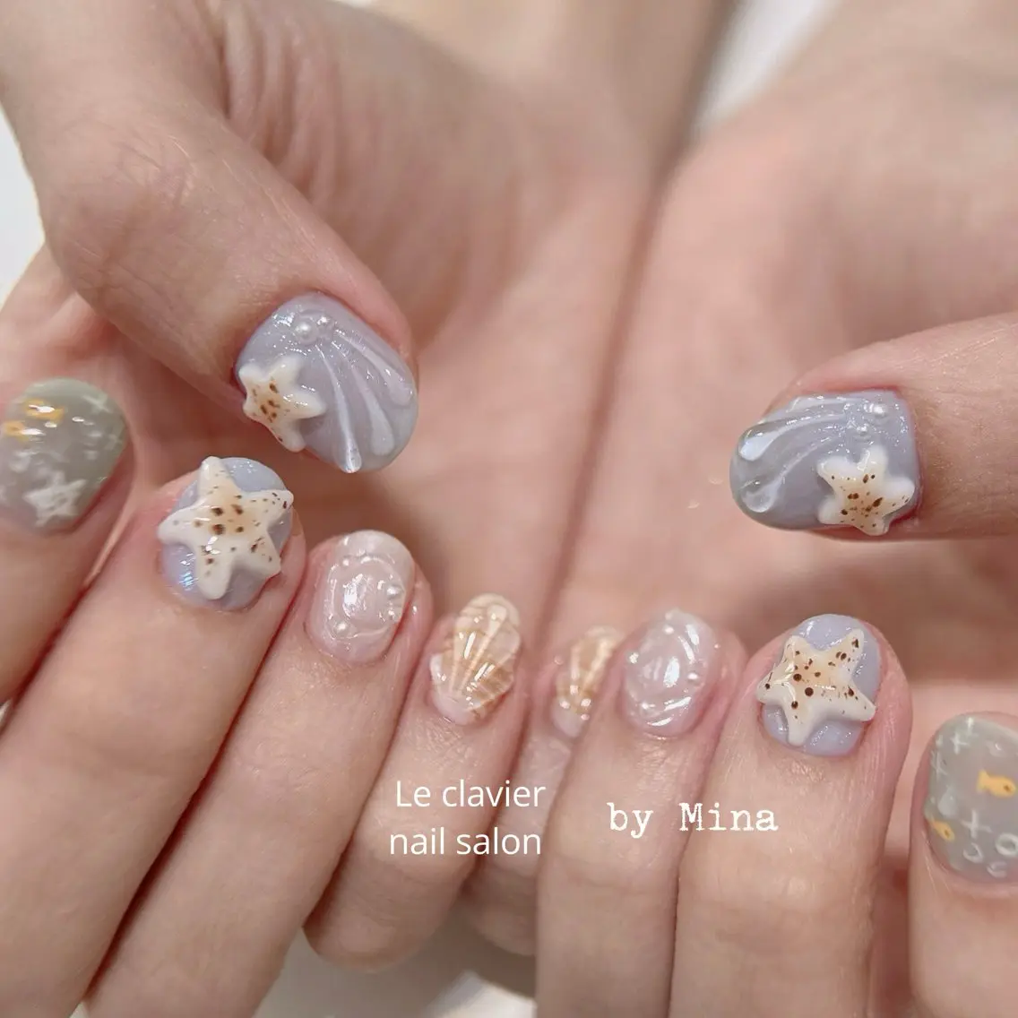 ネイル アートネイル 長さ出し ジェルネイル パラジェル スカルプネイル Mina Nailのネイルデザイン