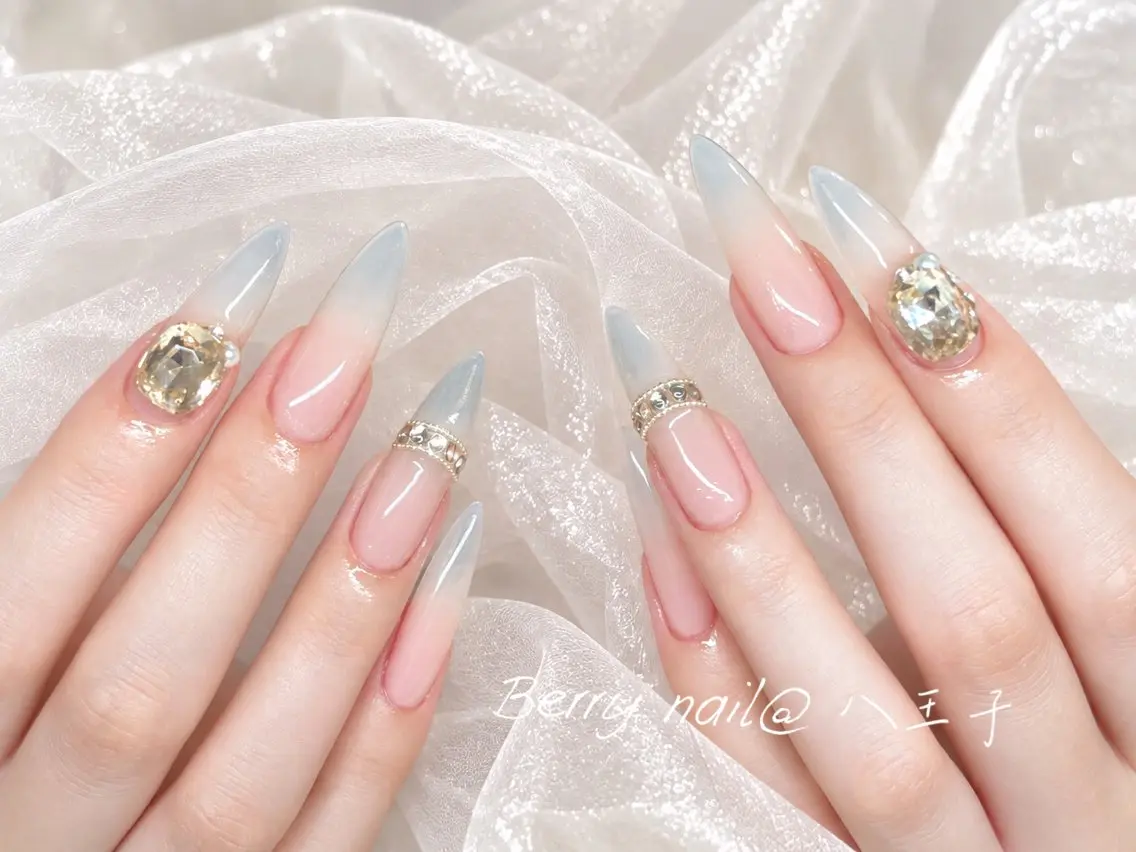ロング ハンドネイル berry nail jrネイリストのネイルデザイン