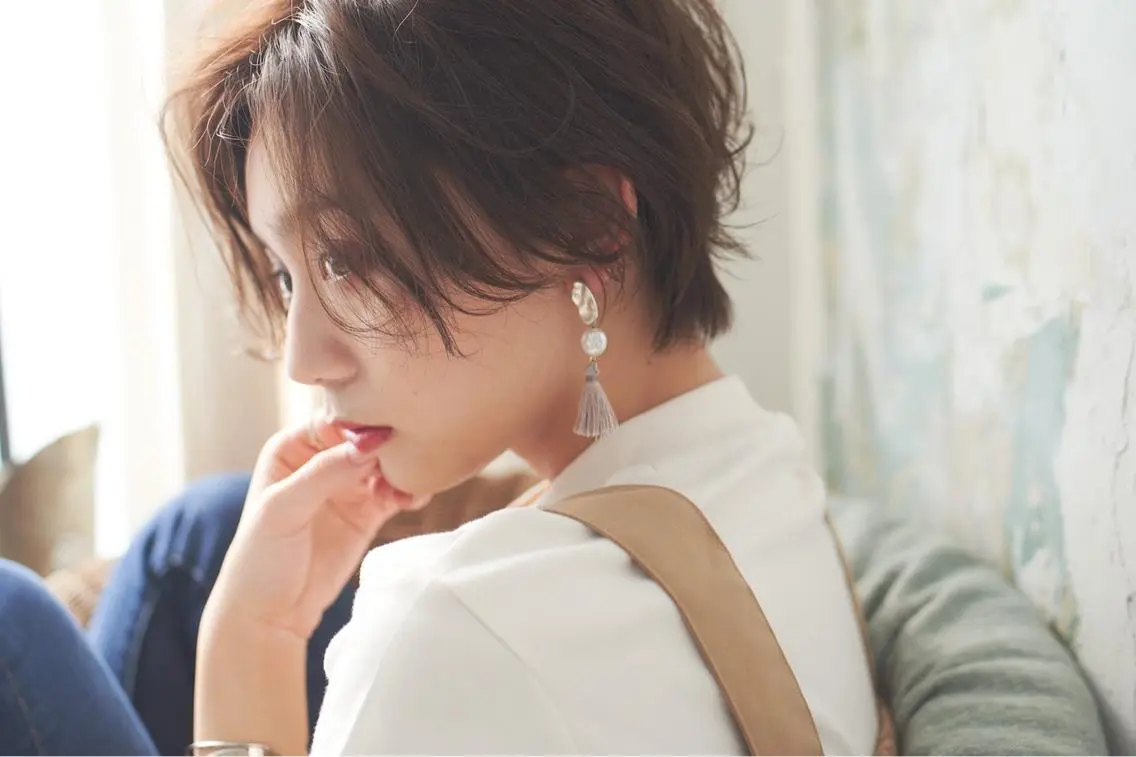 ショート カラー パーマ ヘアアレンジ マツエク・マツパ 💎耳ツボジュエリー ×銀座美容室💎のヘアスタイル