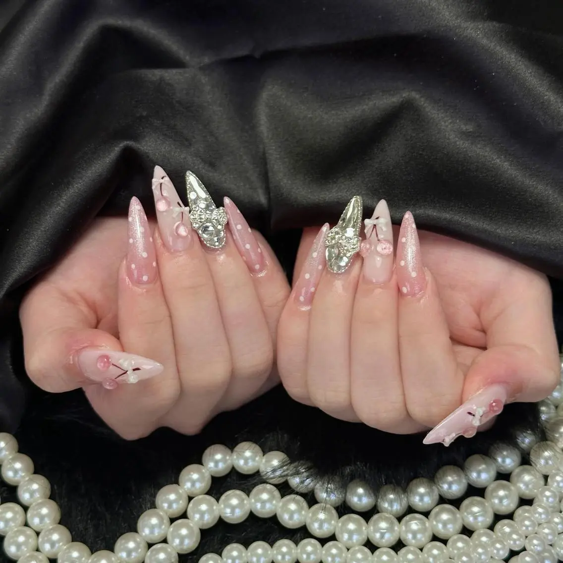 ネイル グラデーション 韓国ネイル ロングネイル 持ち込み シンプルネイル Melia Nail Nambaのネイルデザイン