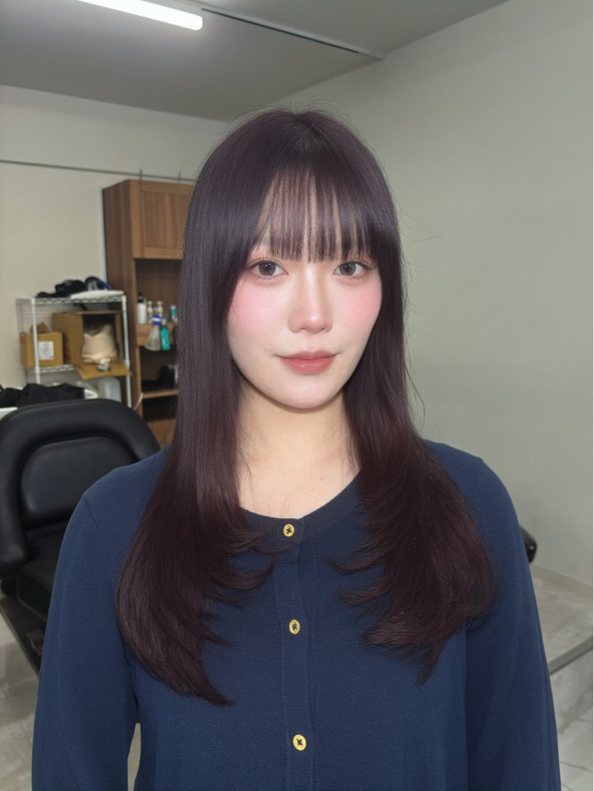 ロング カラー ブラウンカラー ピンクカラー ピンクブラウン レイヤー/束感まつ毛 𝐘𝐔𝐈𝐊𝐀のヘアスタイル