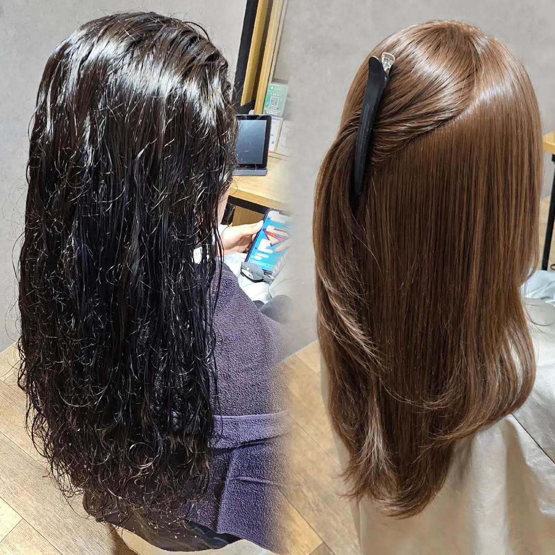 ロング カラー 縮毛矯正 縮毛矯正 トリートメント Miuri/ミユリ 柔らかい雰囲気ヘアのヘアスタイル