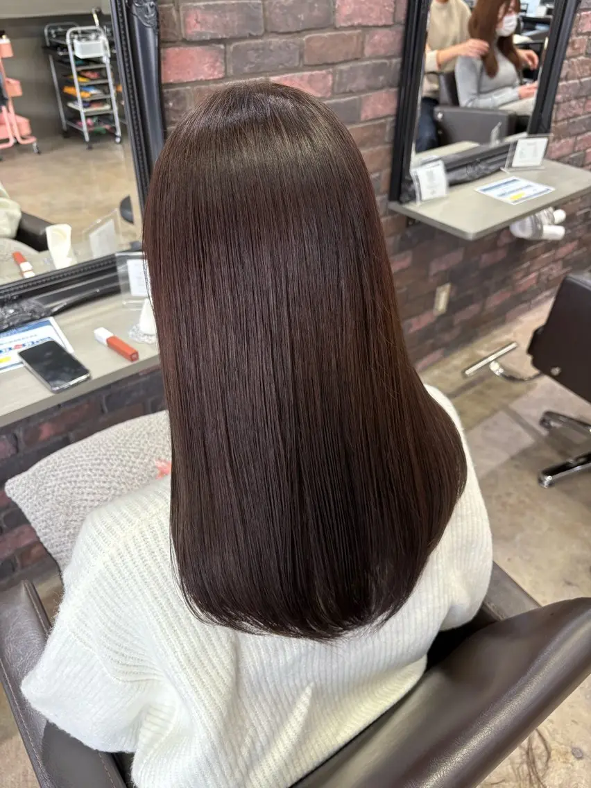 ロング カラー カット ヘアカラー 🌱髪質改善×艶髪 🌱【天神美容室】のヘアスタイル
