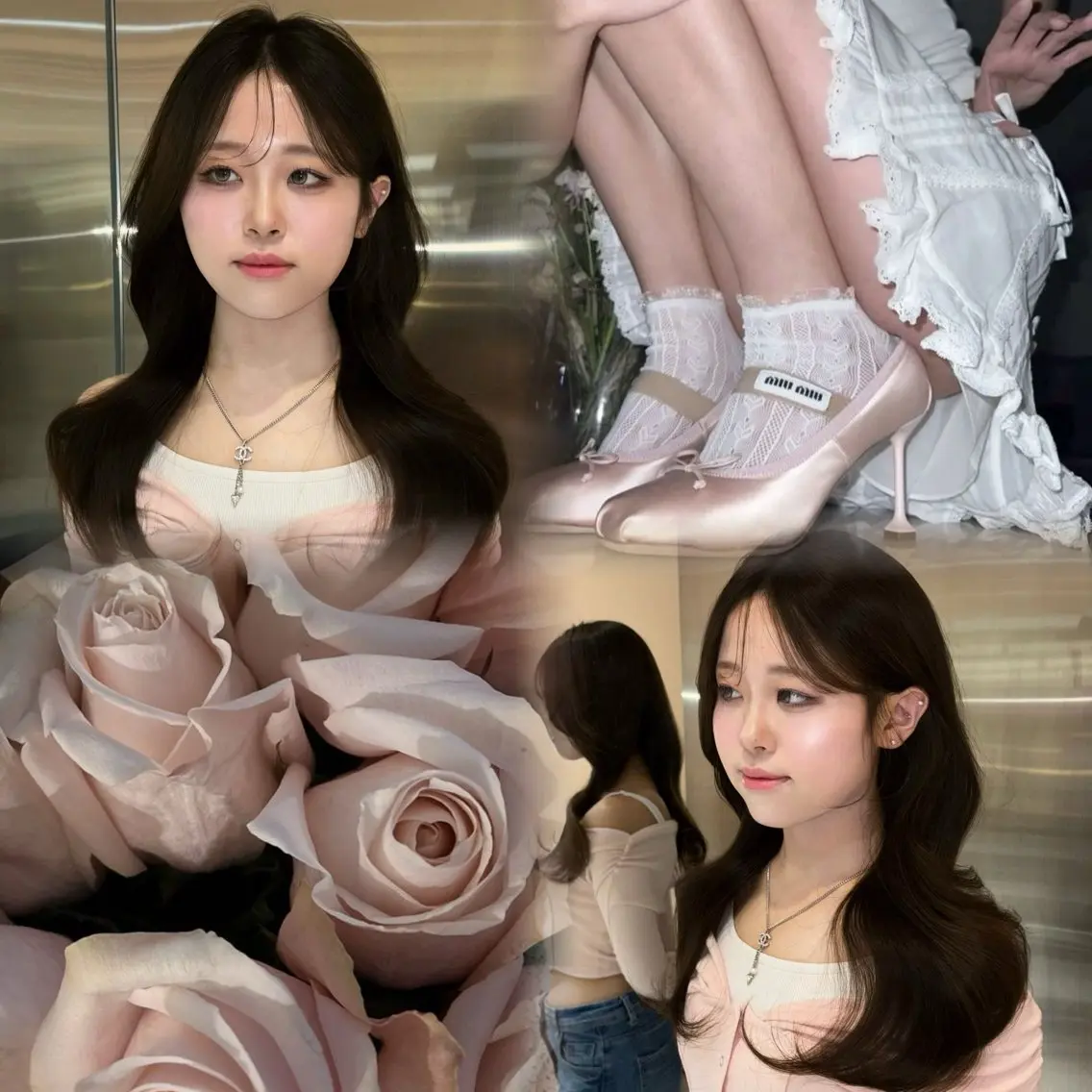 ロング カラー ヘアアレンジ 透明感カラー 韓国風ヘア レイヤーカット ワンホンヘア カット ヘアカラー トリートメント 韓国ヘア/ロー レイヤー/Rumiのヘアスタイル