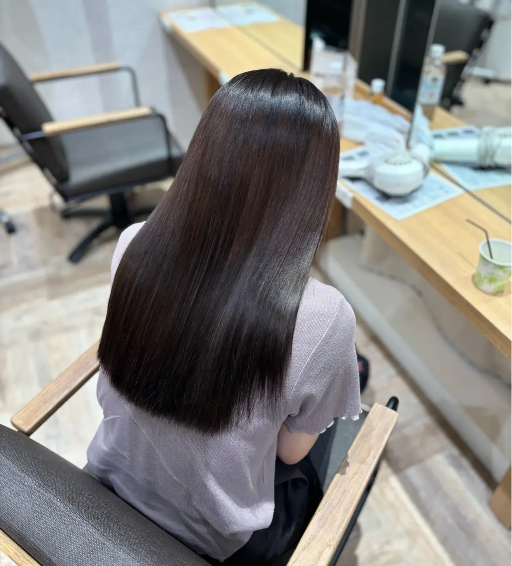 セミロング セミロングパーマ 岡部 りあのヘアスタイル