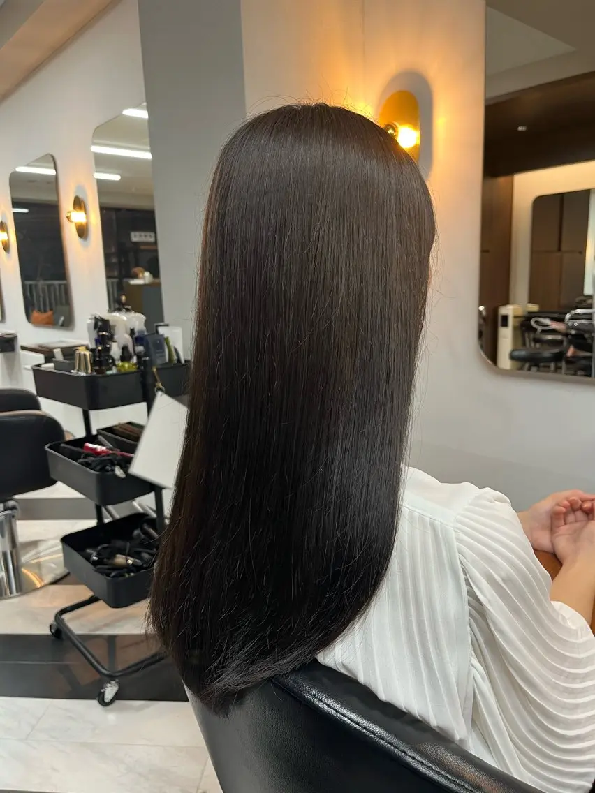ロング カラー 髪質改善 縮毛矯正 トリートメント カット ヘアカラー トリートメント 圧倒的髪質改善 ✂︎飯島悠介のヘアスタイル