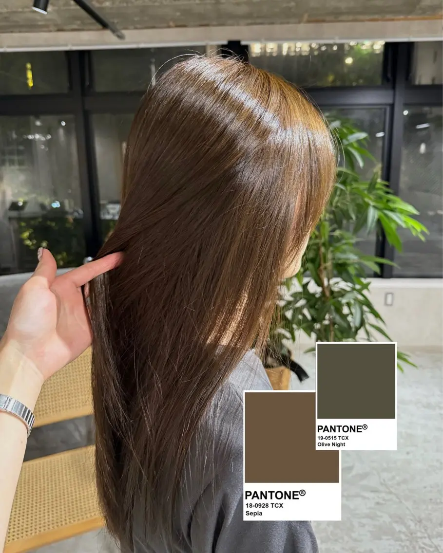 ロング カラー ベージュカラー ヘアカラー 新潟万代/暖色・ 透明感カラー/アミのヘアスタイル