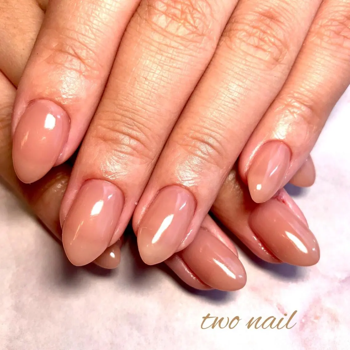ネイル ブラウン ハンドネイル two nailのネイルデザイン