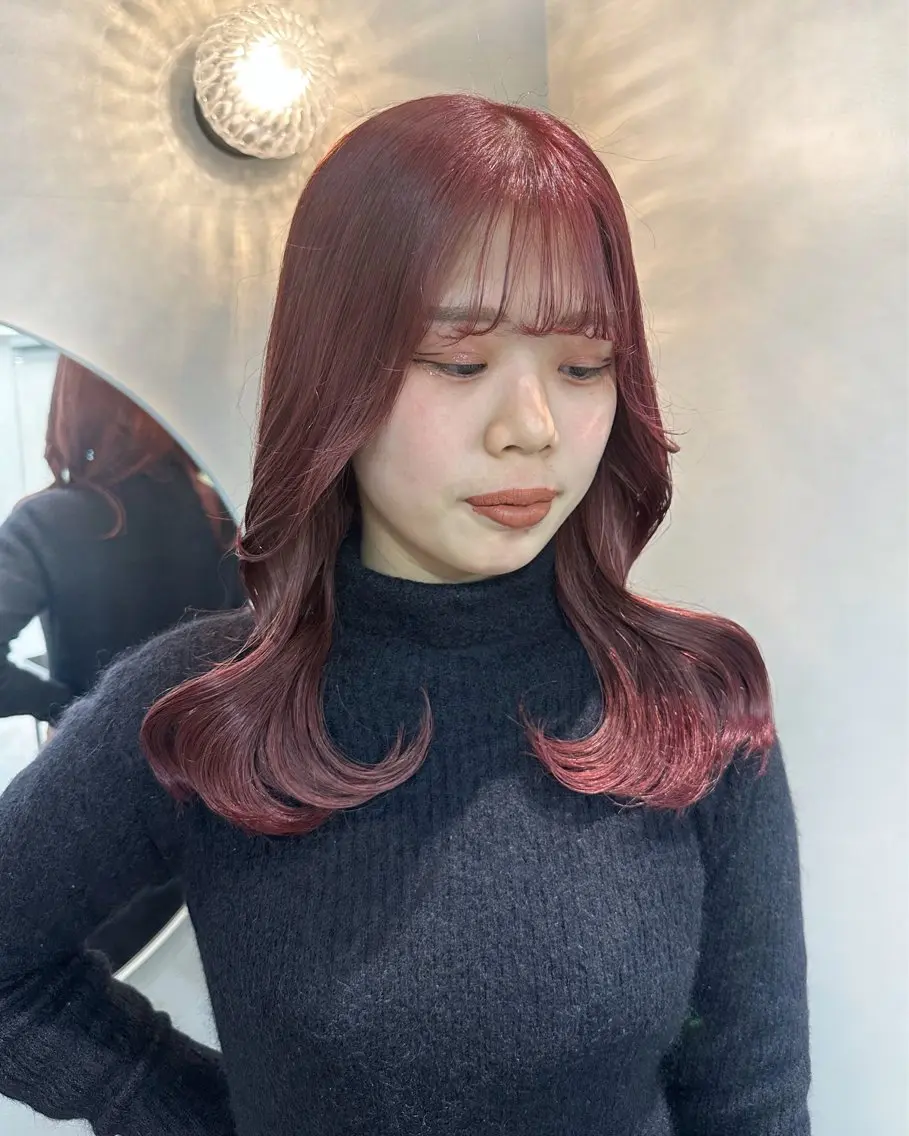 カラー レディースパーマ モデル募集RIKOのヘアスタイル