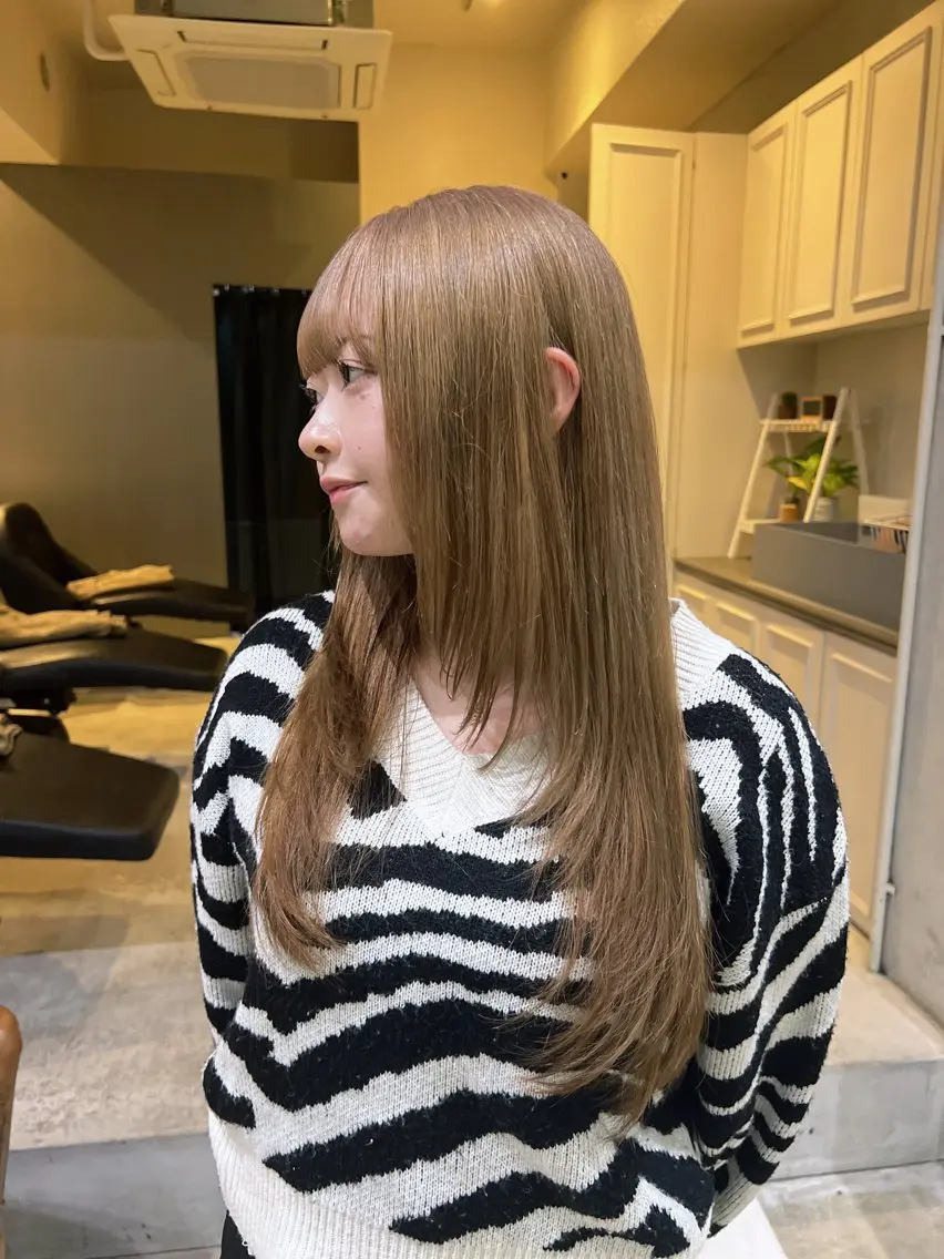 ロング ハイレイヤー レイヤーカット カット ヘアカラー トリートメント 🌱髪質改善×艶髪 🌱【天神美容室】のヘアスタイル