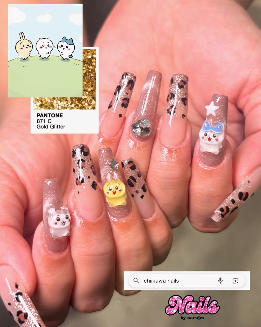 ネイル ロングネイル ギャルネイル🧸💖 narujesのネイルデザイン