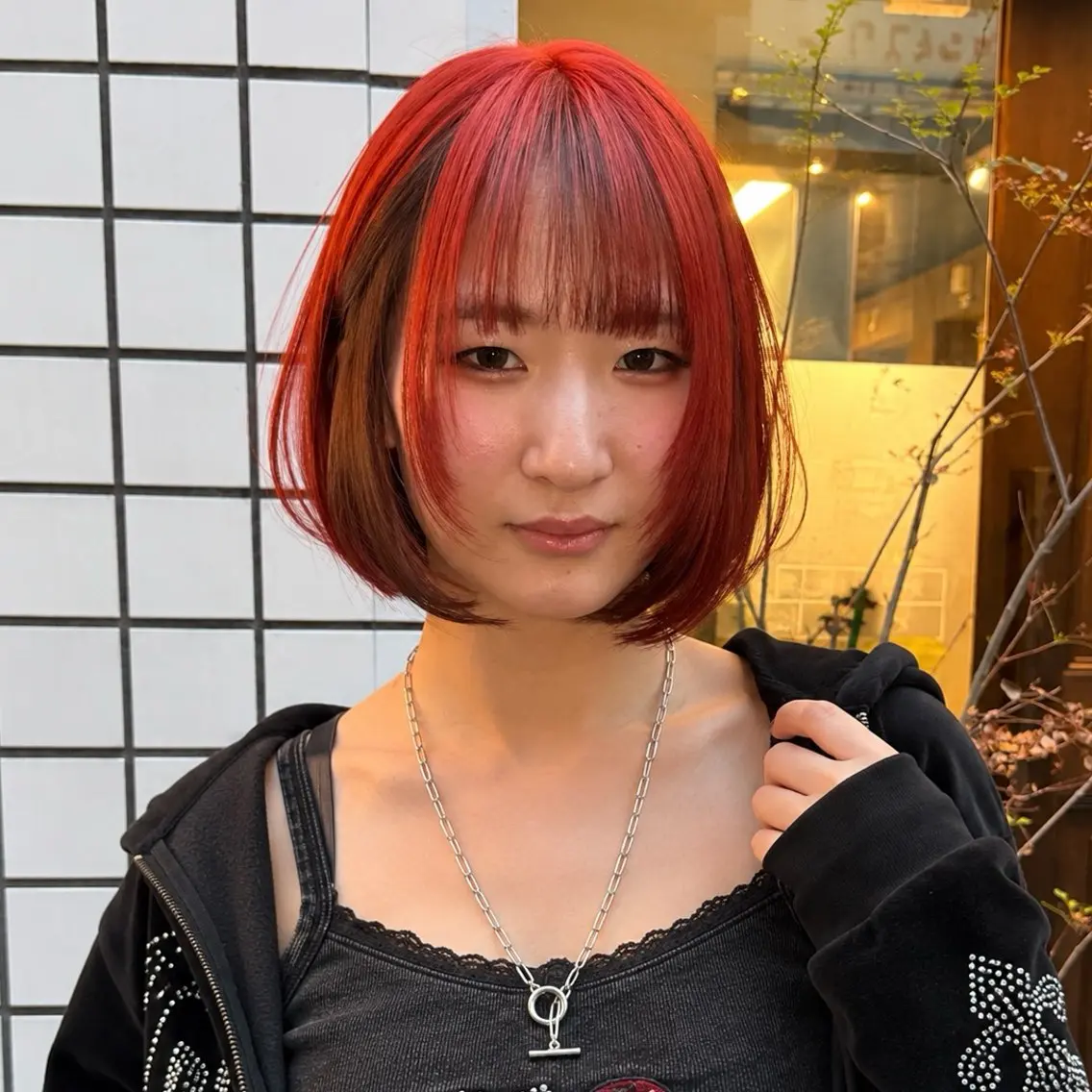 ショート 顔まわりレイヤー 顔周りカット ハッシュカット 韓国風ヘア レイヤーカット カット ヘアカラー トリートメント ハイトーン/レイヤー カット/TAKEのヘアスタイル