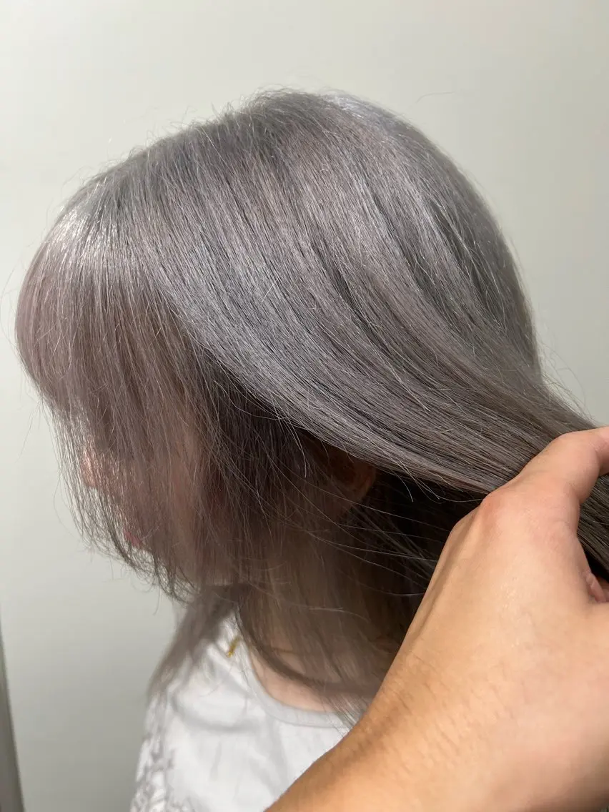 ミディアム カラー ヘアカラー トリートメント 透明感カラー/ブリー チ/shori/店長のヘアスタイル
