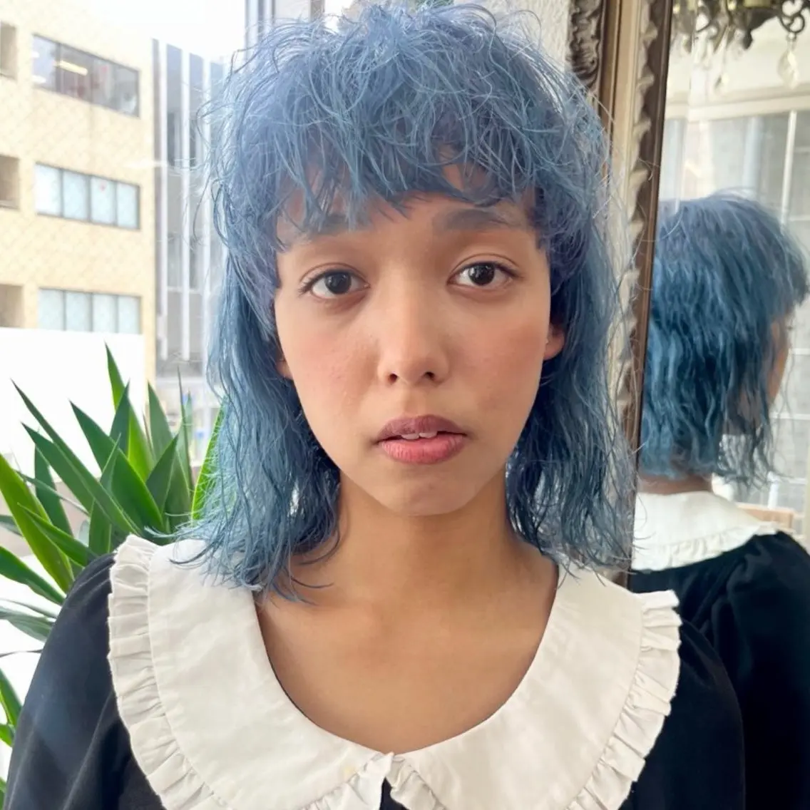 ミディアム カラー パーマ ヘアアレンジ ブリーチ/カラー /パーマ/MIKUのヘアスタイル
