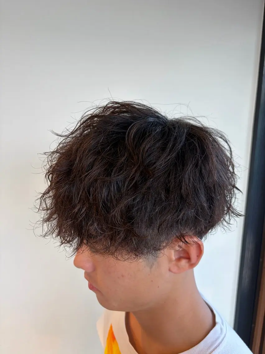 ショート メンズ メンズパーマ カット 小久保 陵冶のヘアスタイル