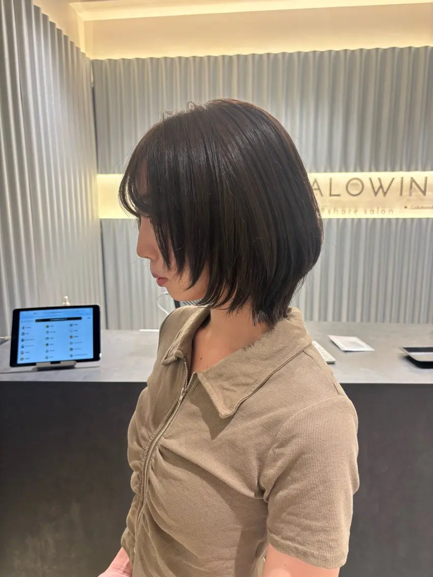 ショート カラー パーマ ヘアアレンジ ショートヘア ウルフカット カット ヘアカラー トリートメント ヘッドスパ ヘアセット 押切 響　のヘアスタイル