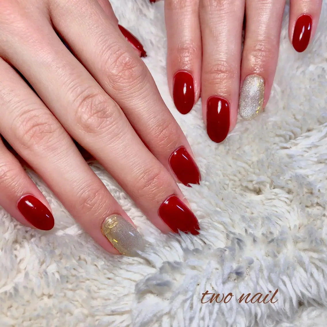 ネイル アートネイル フットネイル ハート マグネットネイル ニュアンスネイル two nailのネイルデザイン