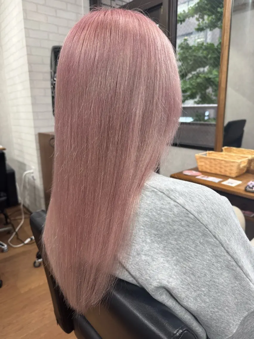 ロング カラー ピンクカラー カット ヘアカラー ✨ハイトーン カラー福岡拓也✨のヘアスタイル
