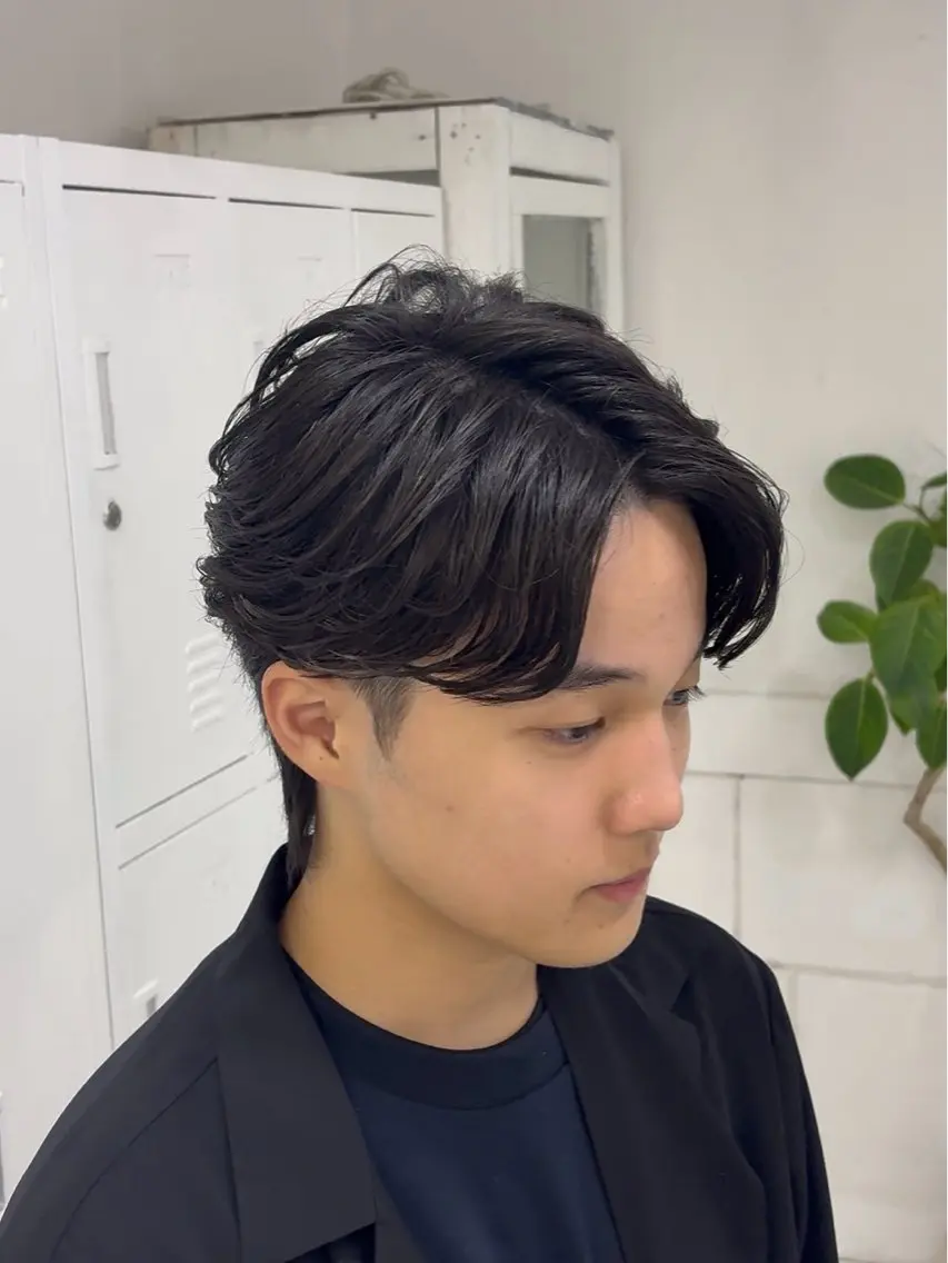 パーマ メンズ カット パーマ 阿部 渓太のヘアスタイル