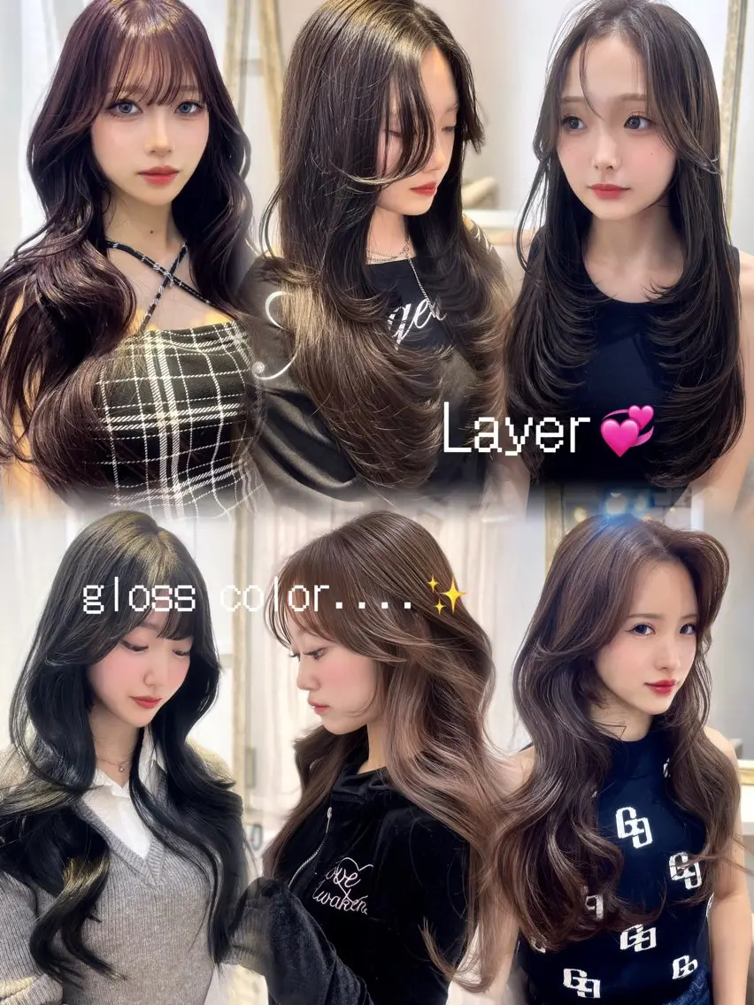 ロング カット ヘアカラー トレンド韓国モテヘア Natsuki🌛のヘアスタイル