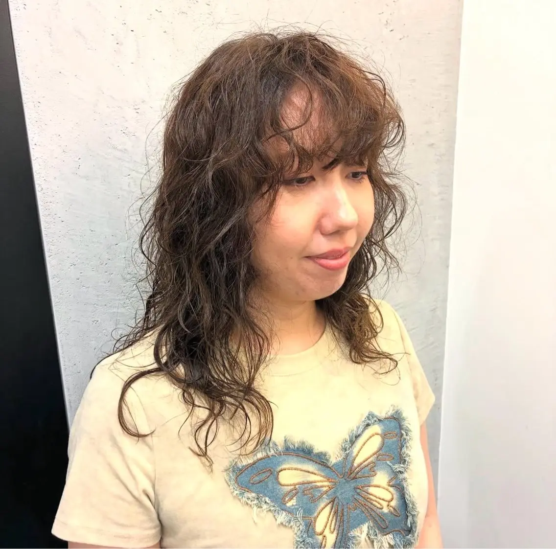 セミロング パーマ セミロングパーマ くせ毛 カット パーマ 大人女性ヘア 半個室 池袋 natsukiのヘアスタイル