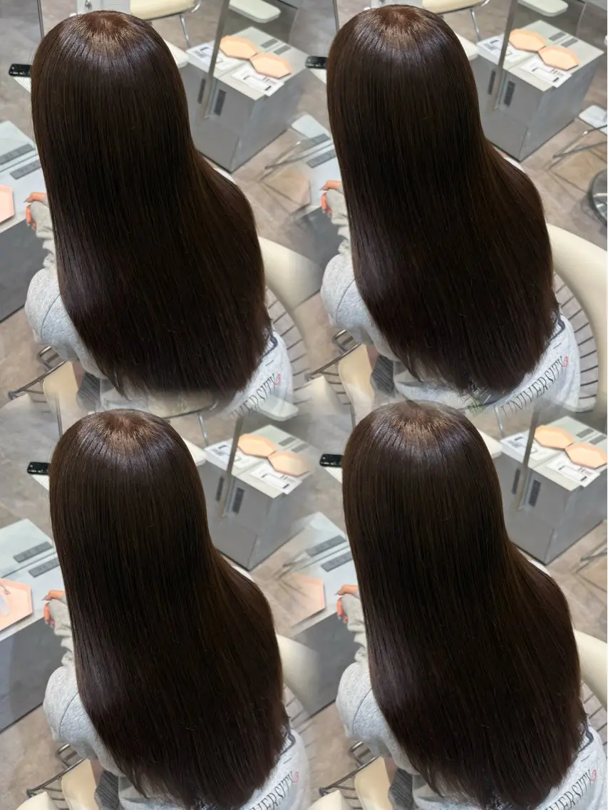 ロング カラー 黒髪 透明感カラー グレージュ 学生 髪質改善 💎透明感カラー特化 💎TAISEIのヘアスタイル