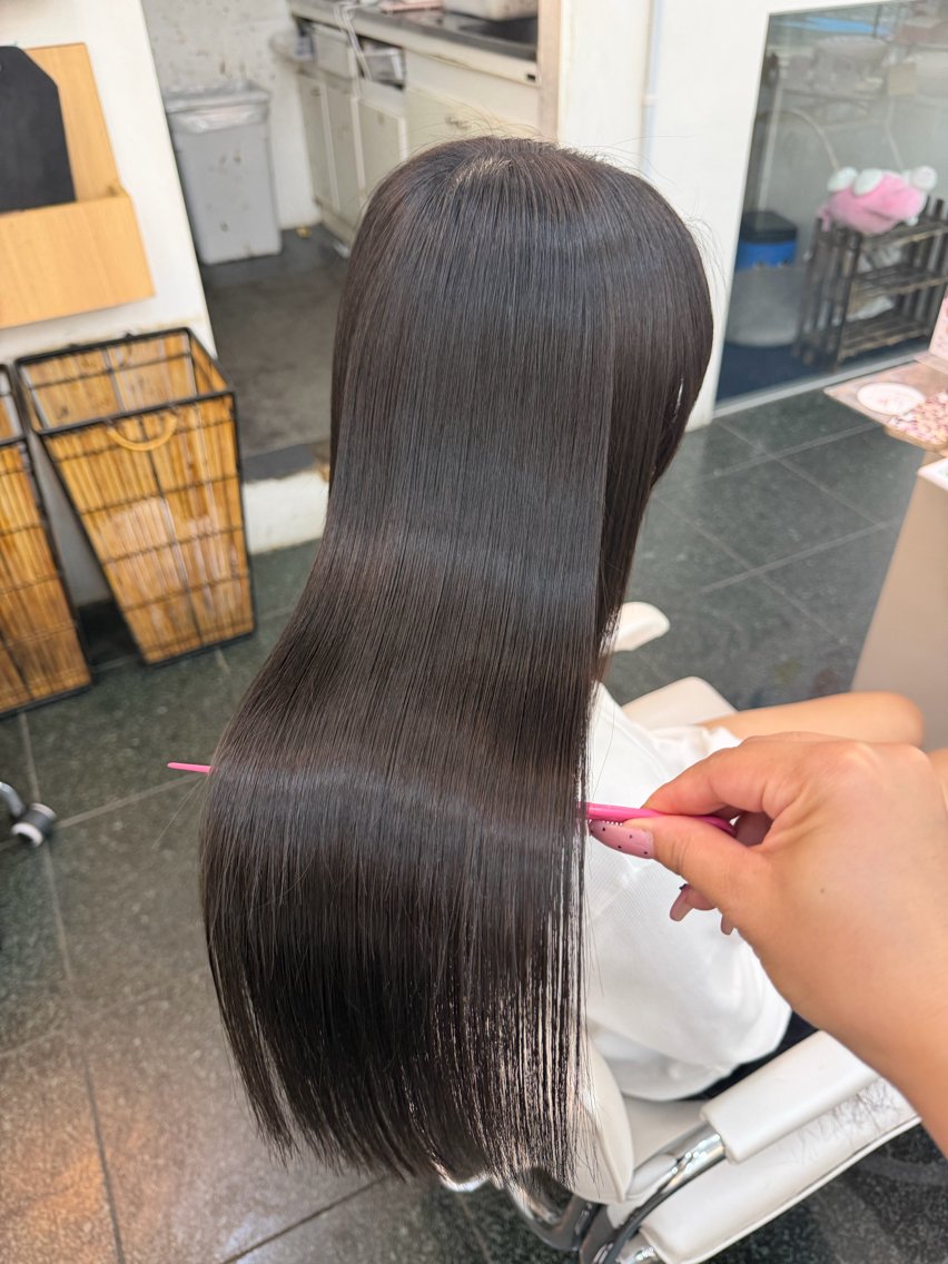 ロング カラー ブリーチ 透明感カラー ブリーチなしカラー 髪質改善 ヘアカラー 髪質改善カラー| Yukino🫧のヘアスタイル