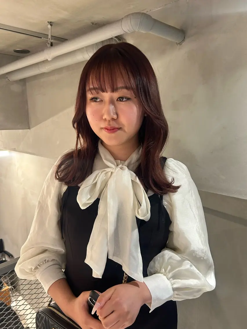 ミディアム カラー ブラウンカラー ピンクカラー ピンクブラウン カット ヘアカラー トリートメント 透明感カラー🫧 nanohaのヘアスタイル