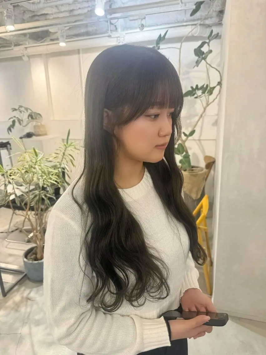 セミロング カット ヘアカラー トリートメント 新宿/顔周りカット +レイヤー=しずく♩のヘアスタイル