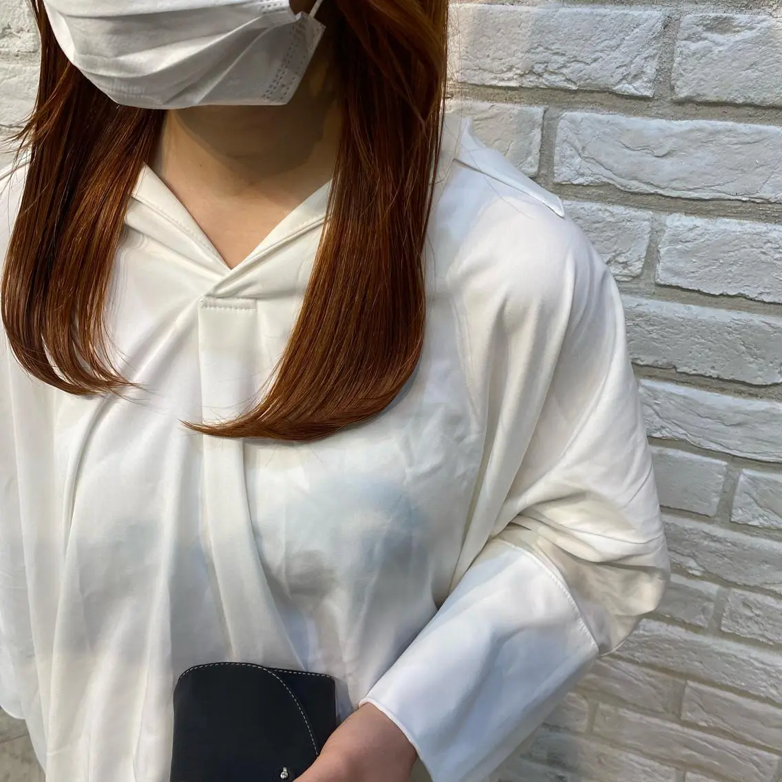 セミロング オレンジブラウン カット ヘアカラー トリートメント ココロ☀️ CLUTCH天王寺店のヘアスタイル