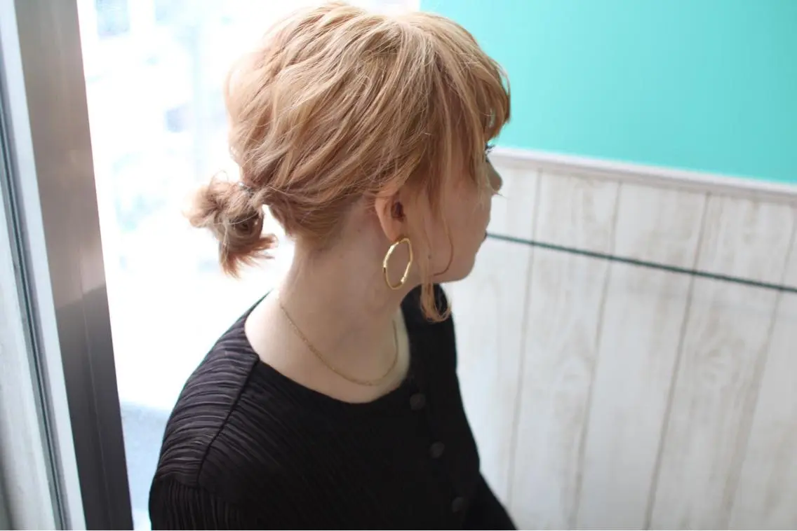 セミロング カラー ヘアアレンジ 堺 鳳 ママ美容師 yukariのヘアスタイル