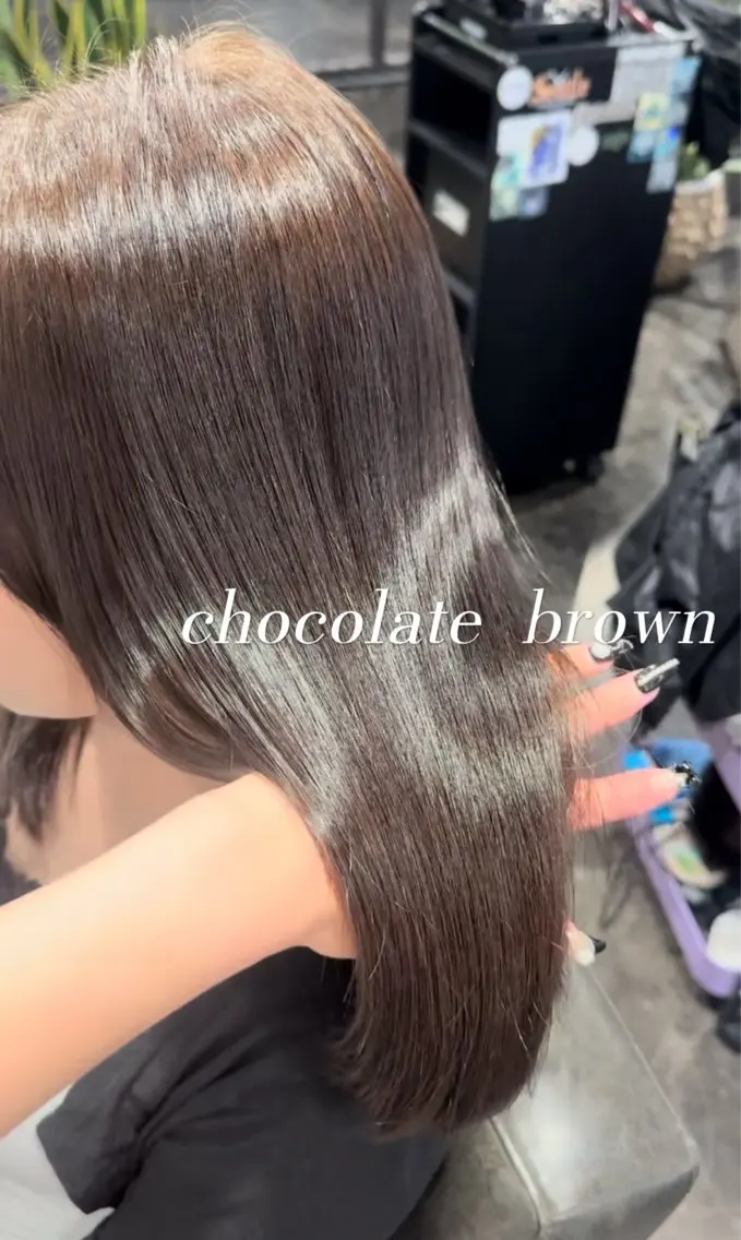 セミロング カラー ヘアカラー 五味 亜有里のヘアスタイル