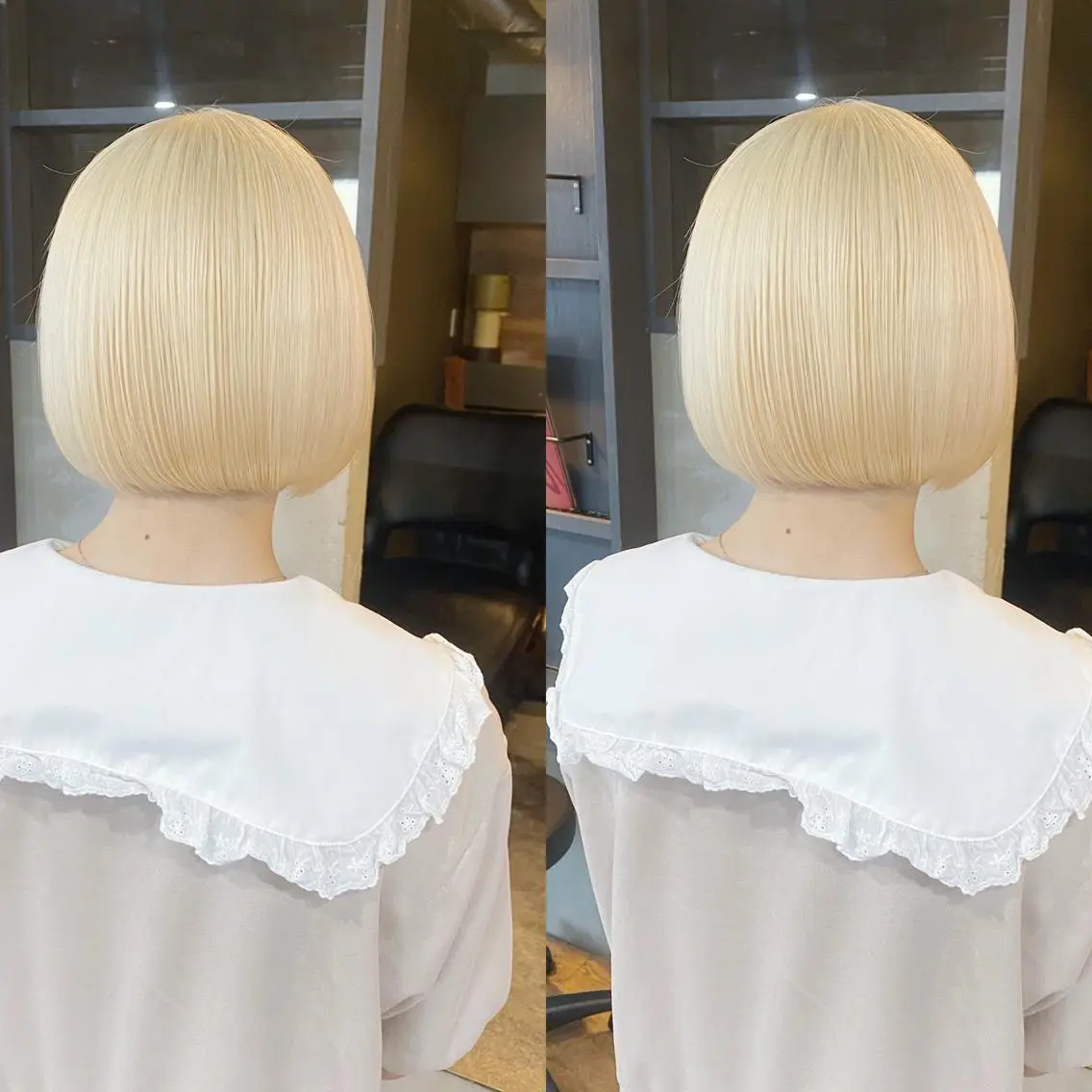 ミディアム カラー ヘアカラー トリートメント yoriダブルカラー 代表すがわらのヘアスタイル