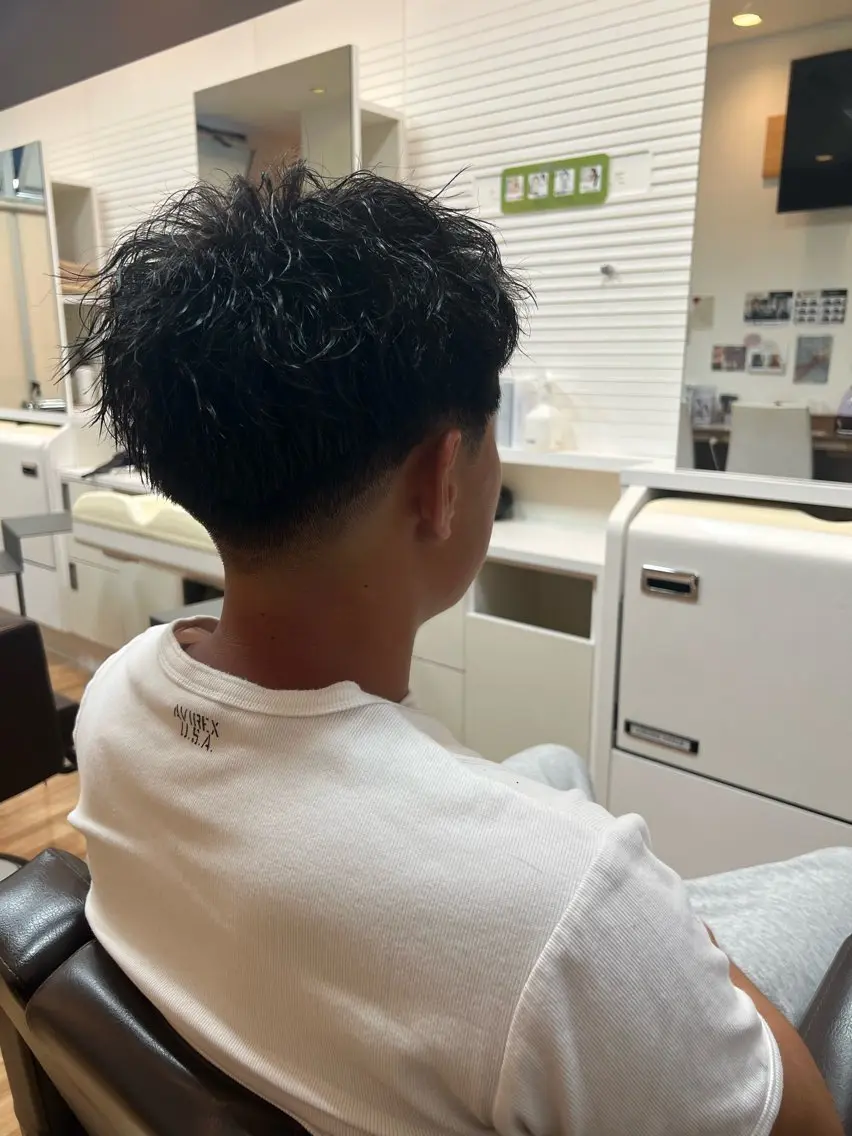 ショート パーマ メンズ メンズパーマ ヌノメ スエカのヘアスタイル