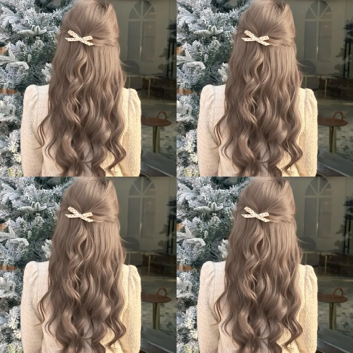 セミロング ヘアカラー トリートメント ヘッドスパ 透明感♡グレージュ ♡ミルクティー♡のヘアスタイル