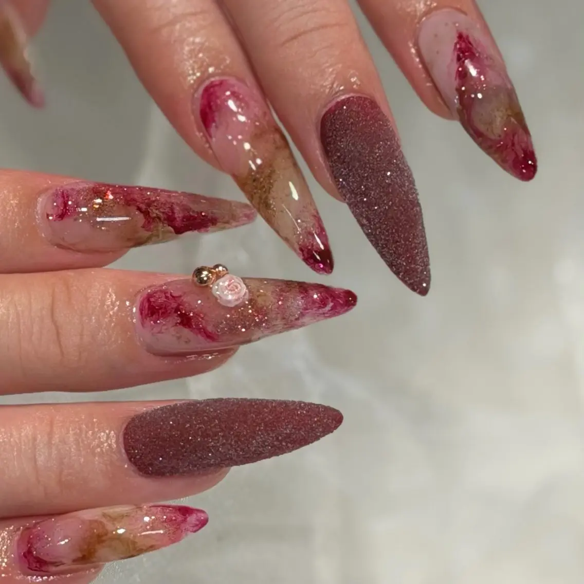 ネイル ニュアンスネイル yume 🎀大人ガーリー🎀のネイルデザイン