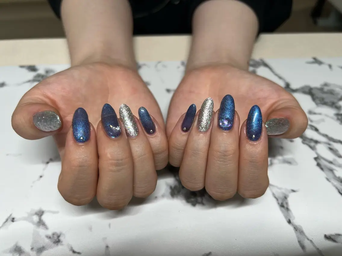 ネイル ラメ(グリッター) マグネットネイル salon ownのネイルデザイン