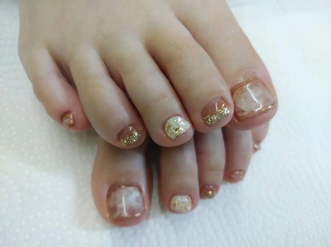 ネイル ブラウン プライベートサロン Rosy Lilyのネイルデザイン
