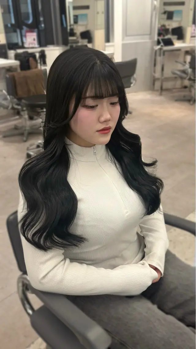 ロング ヘアカラー トリートメント カットモデル/渋谷 ソナのヘアスタイル